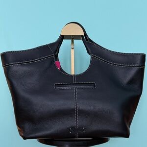 Vince Camuto Black Leather Tote